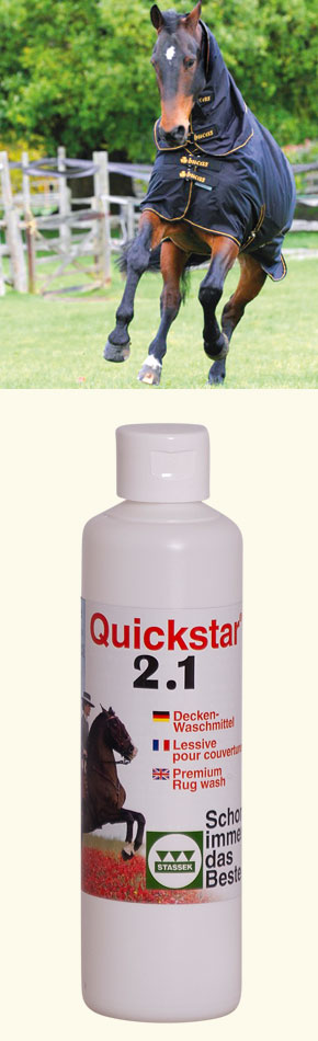 Quickstar 2.1 Stassek DIVERSIT Schabracken Abschwitzdecken Waschmittel Pferd 